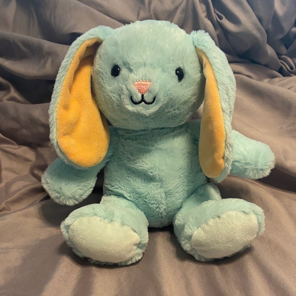 Hallmark Blue Bunny Toy - Blue and Yellow